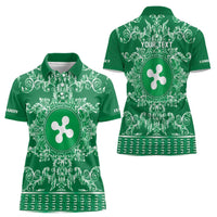 Personalized Italy Lombardy Women Polo Shirt Baroque Motif