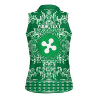 Personalized Italy Lombardy Women Sleeveless Polo Shirt Baroque Motif