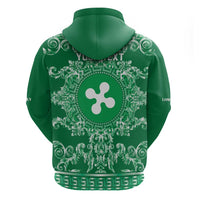Personalized Italy Lombardy Zip Hoodie Baroque Motif