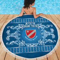 Personalized Italy Molise Beach Blanket Baroque Motif