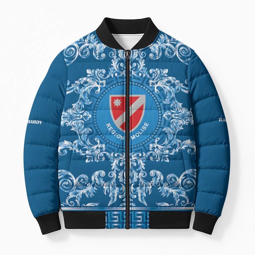 Personalized Italy Molise Bomber Puffer Jacket Baroque Motif