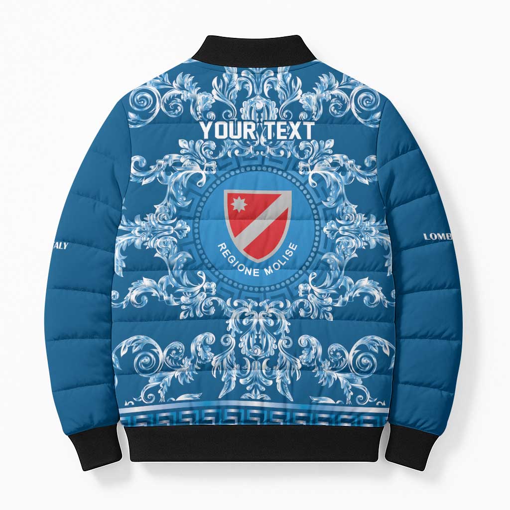 Personalized Italy Molise Bomber Puffer Jacket Baroque Motif