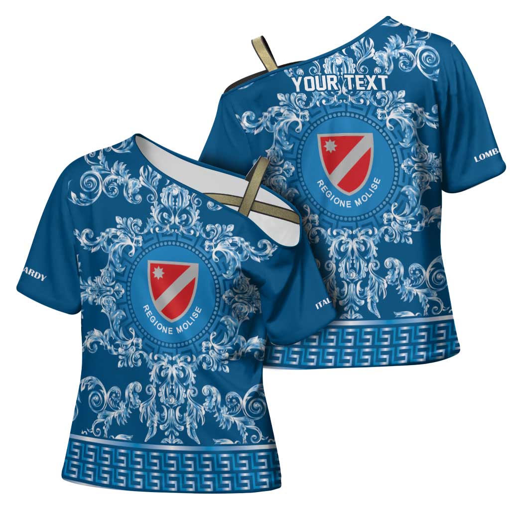 Personalized Italy Molise Cross Shoulder Shirt Baroque Motif