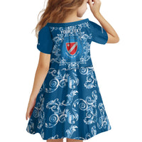 Personalized Italy Molise Kid Short Sleeve Dress Baroque Motif
