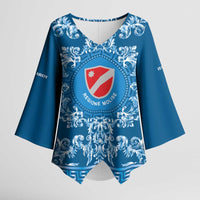 Personalized Italy Molise Kimono Sleeve Blouse Baroque Motif
