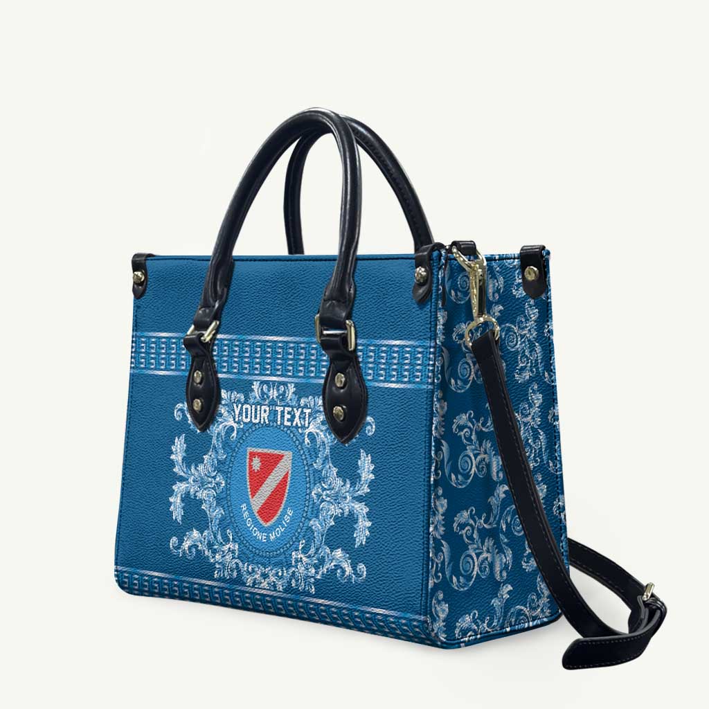 Personalized Italy Molise Leather Bag Baroque Motif