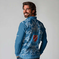 Personalized Italy Molise Long Sleeve Polo Shirt Baroque Motif