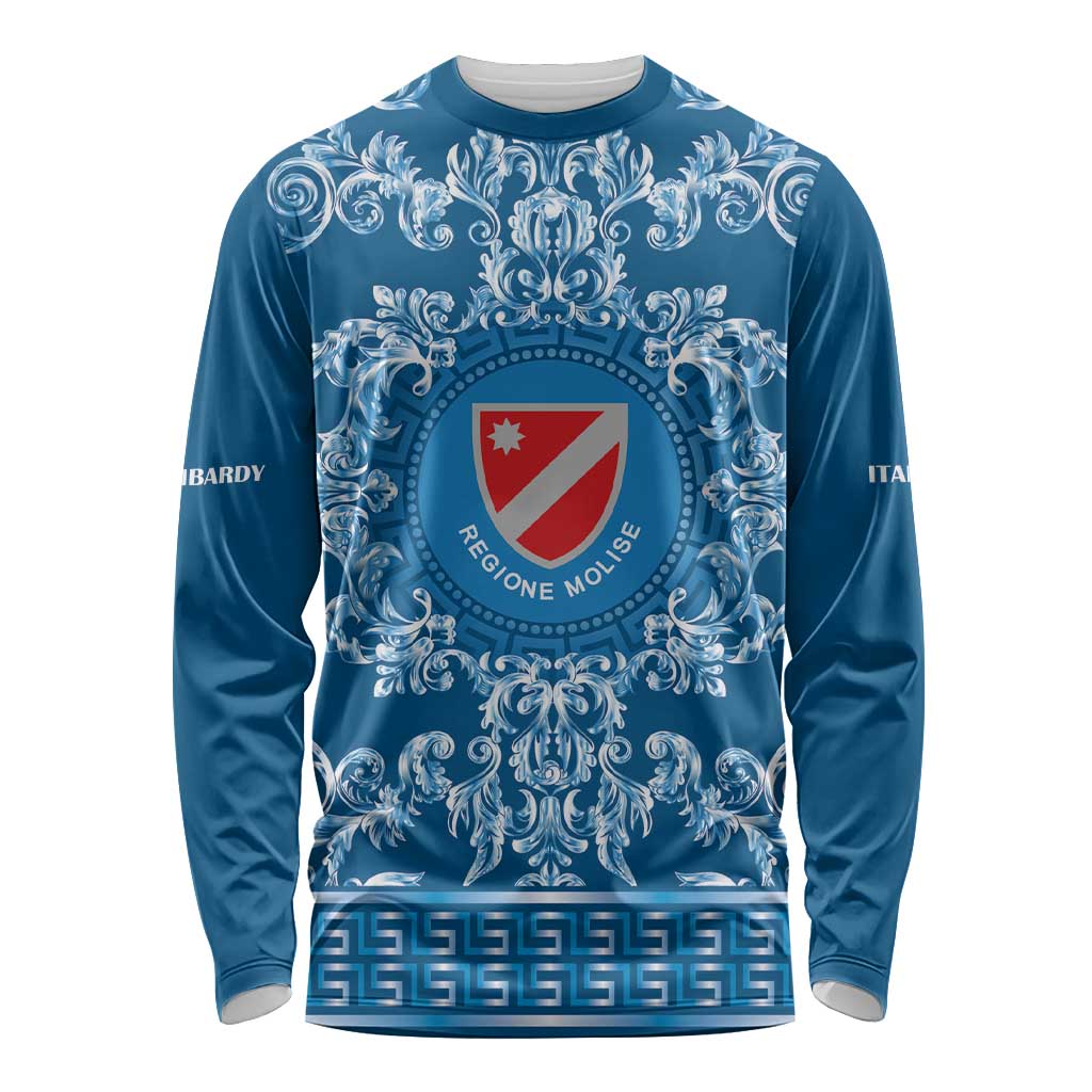 Personalized Italy Molise Long Sleeve Shirt Baroque Motif