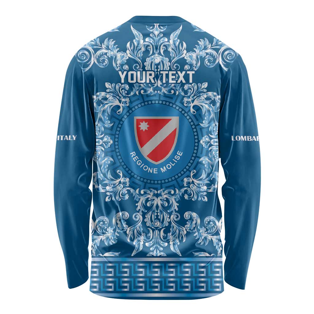 Personalized Italy Molise Long Sleeve Shirt Baroque Motif