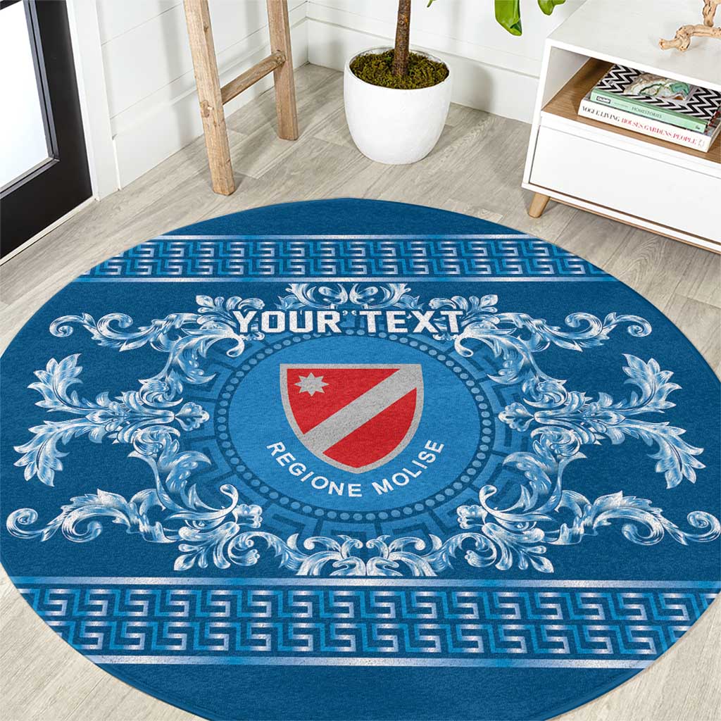 Personalized Italy Molise Round Carpet Baroque Motif