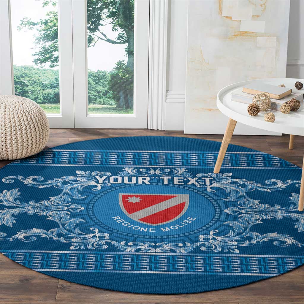 Personalized Italy Molise Round Carpet Baroque Motif