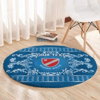 Personalized Italy Molise Round Carpet Baroque Motif