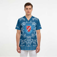 Personalized Italy Molise Scrub Top Baroque Motif