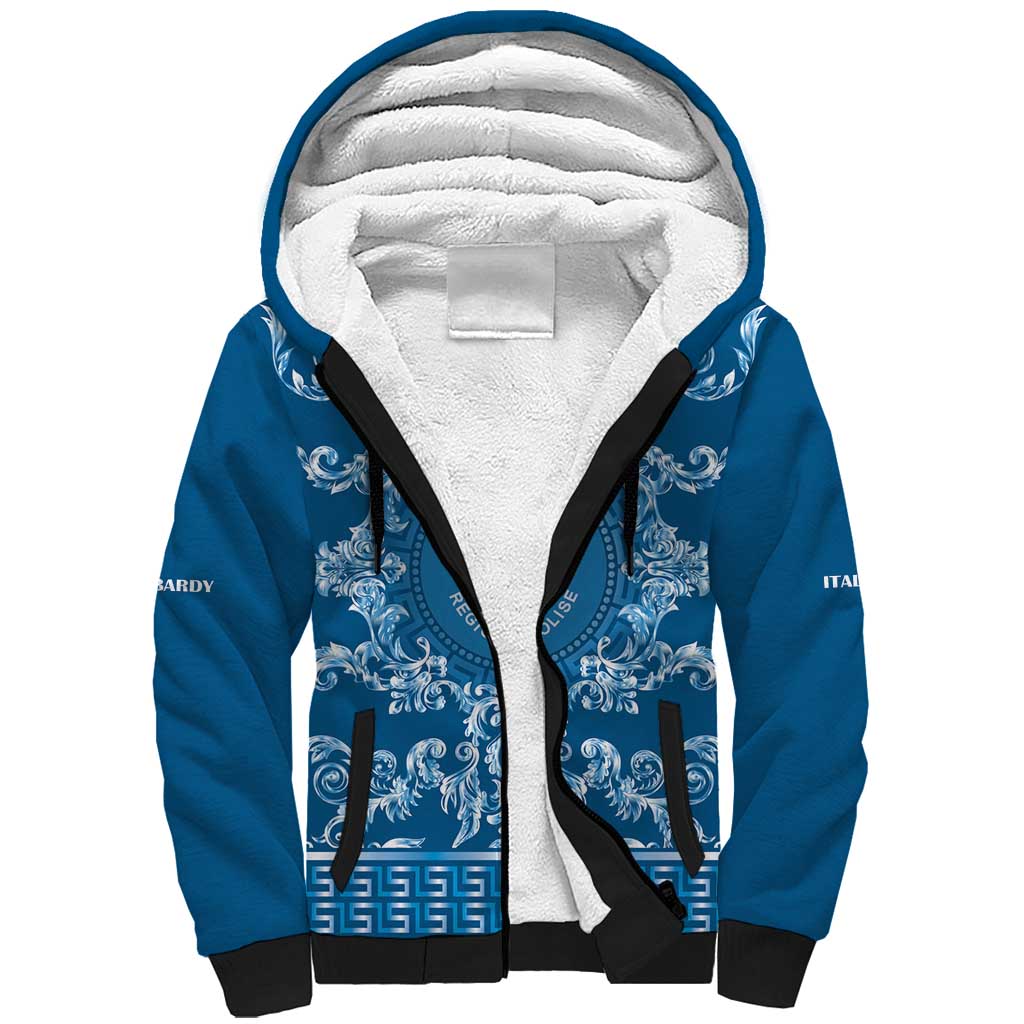 Personalized Italy Molise Sherpa Hoodie Baroque Motif
