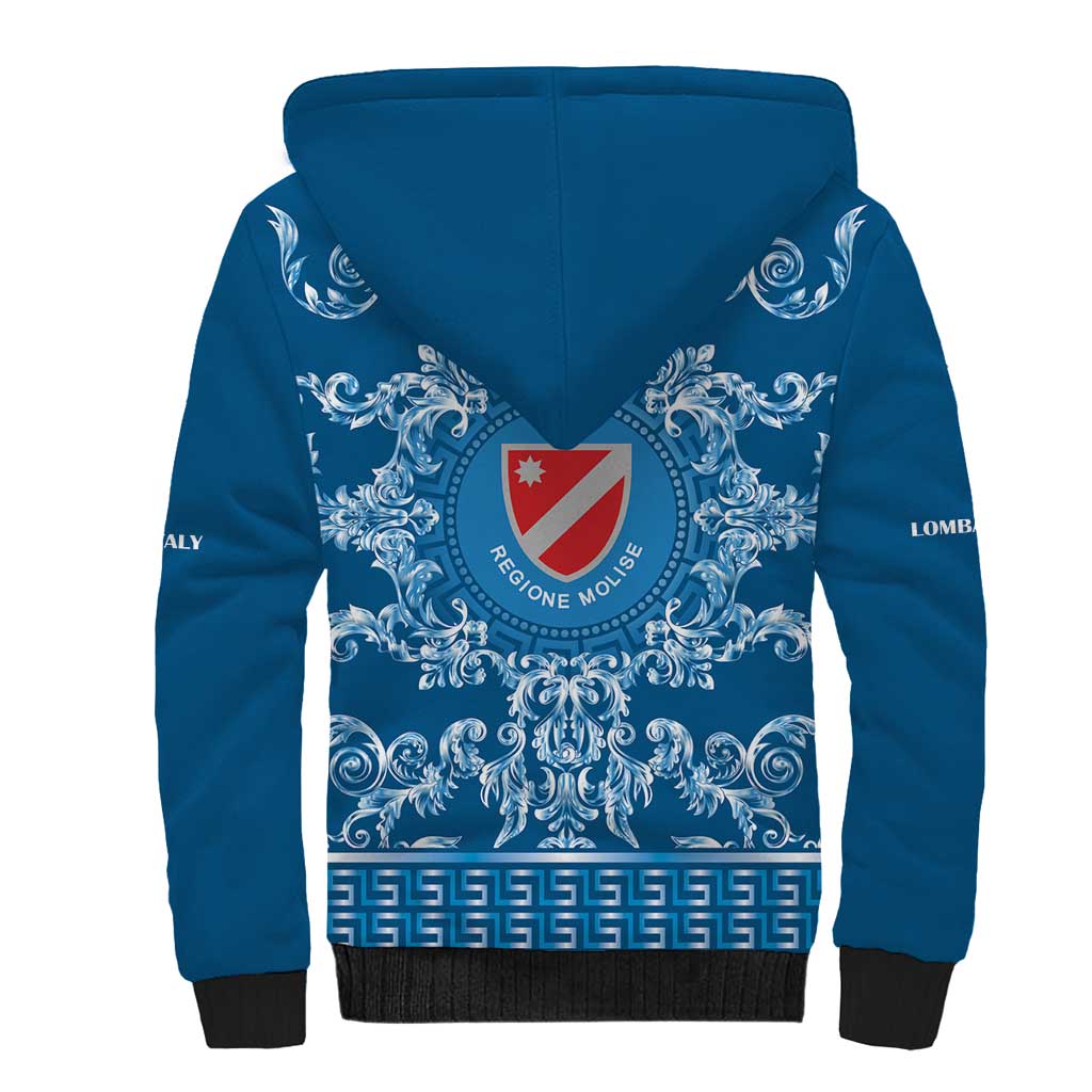 Personalized Italy Molise Sherpa Hoodie Baroque Motif