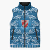 Personalized Italy Molise Sleeveless Puffer Jacket Baroque Motif