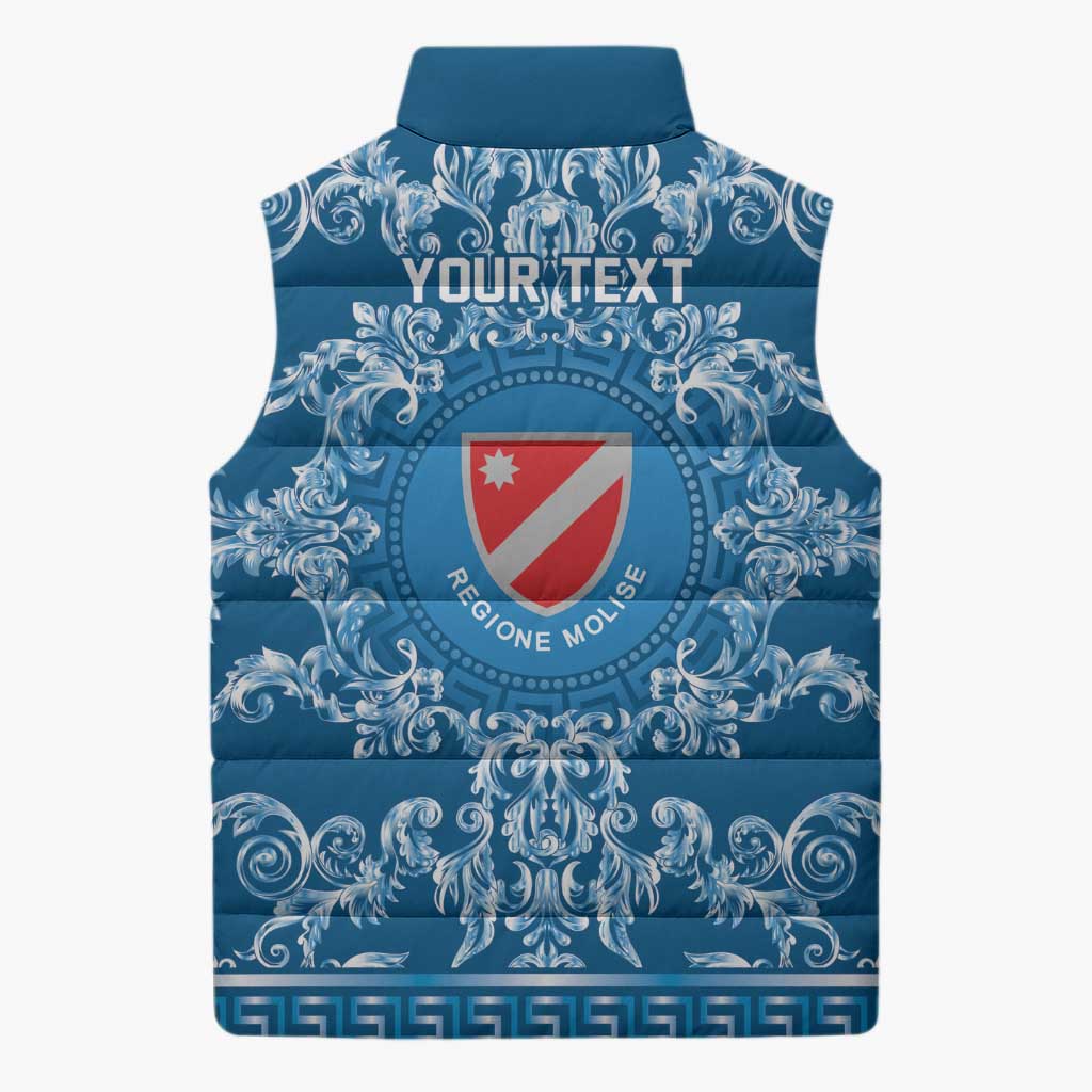 Personalized Italy Molise Sleeveless Puffer Jacket Baroque Motif