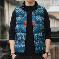 Personalized Italy Molise Sleeveless Puffer Jacket Baroque Motif