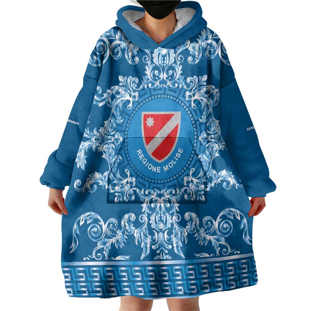 Personalized Italy Molise Wearable Blanket Hoodie Baroque Motif
