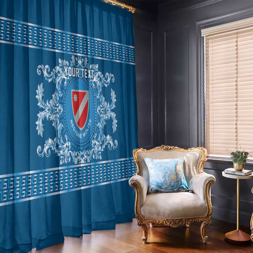 Personalized Italy Molise Window Curtain Baroque Motif