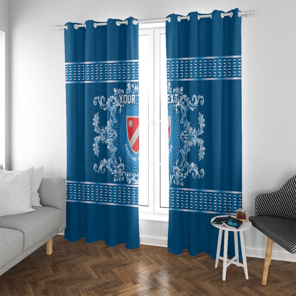 Personalized Italy Molise Window Curtain Baroque Motif