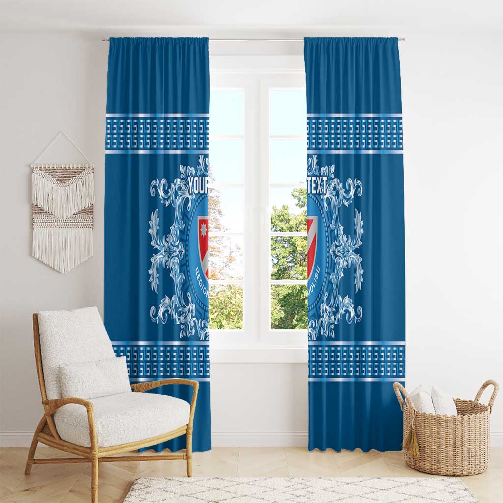 Personalized Italy Molise Window Curtain Baroque Motif