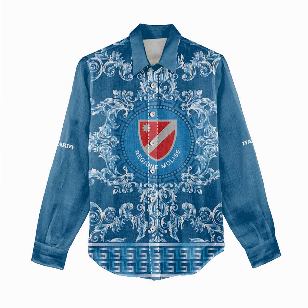 Personalized Italy Molise Women Casual Shirt Baroque Motif