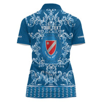 Personalized Italy Molise Women Polo Shirt Baroque Motif