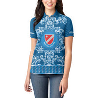 Personalized Italy Molise Women Polo Shirt Baroque Motif