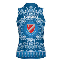 Personalized Italy Molise Women Sleeveless Polo Shirt Baroque Motif