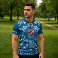 Personalized Italy Molise Zipper Polo Shirt Baroque Motif