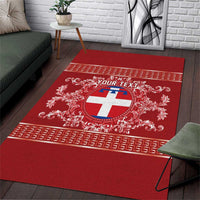 Personalized Italy Piedmont Area Rug Baroque Motif