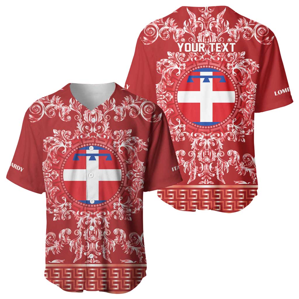 Personalized Italy Piedmont Baseball Jersey Baroque Motif