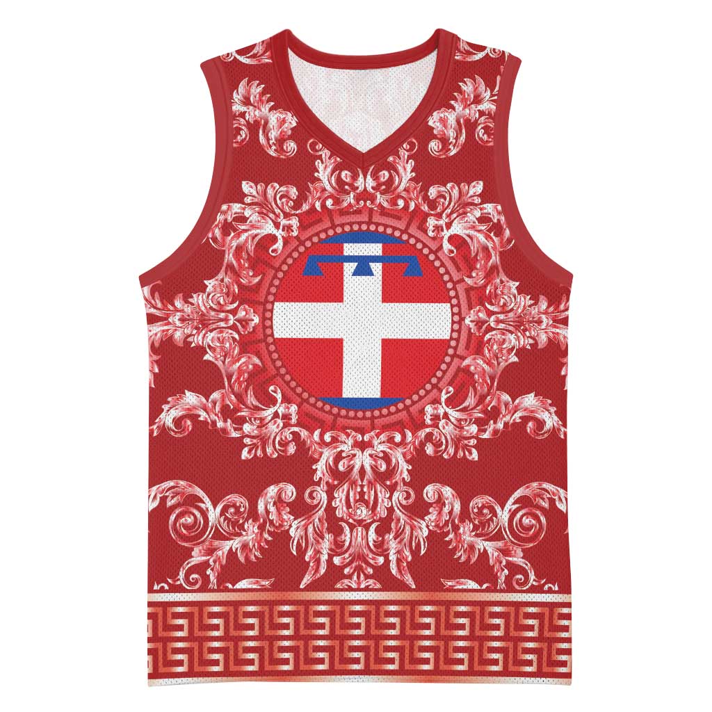 Personalized Italy Piedmont Basketball Jersey Baroque Motif