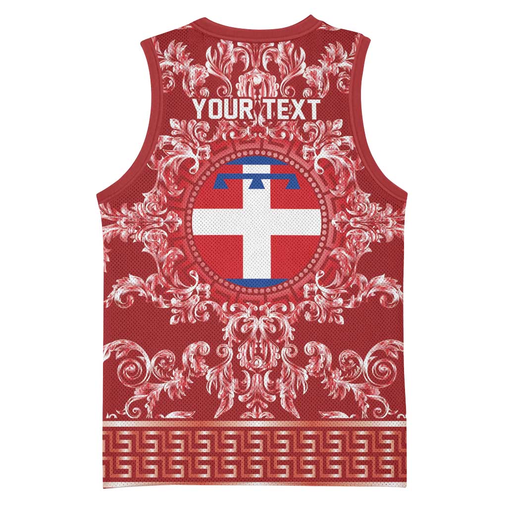 Personalized Italy Piedmont Basketball Jersey Baroque Motif