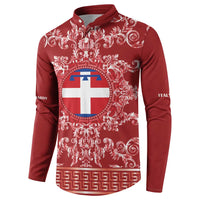 Personalized Italy Piedmont Button Sweatshirt Baroque Motif