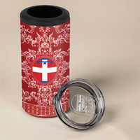 Personalized Italy Piedmont 4 in 1 Can Cooler Tumbler Baroque Motif