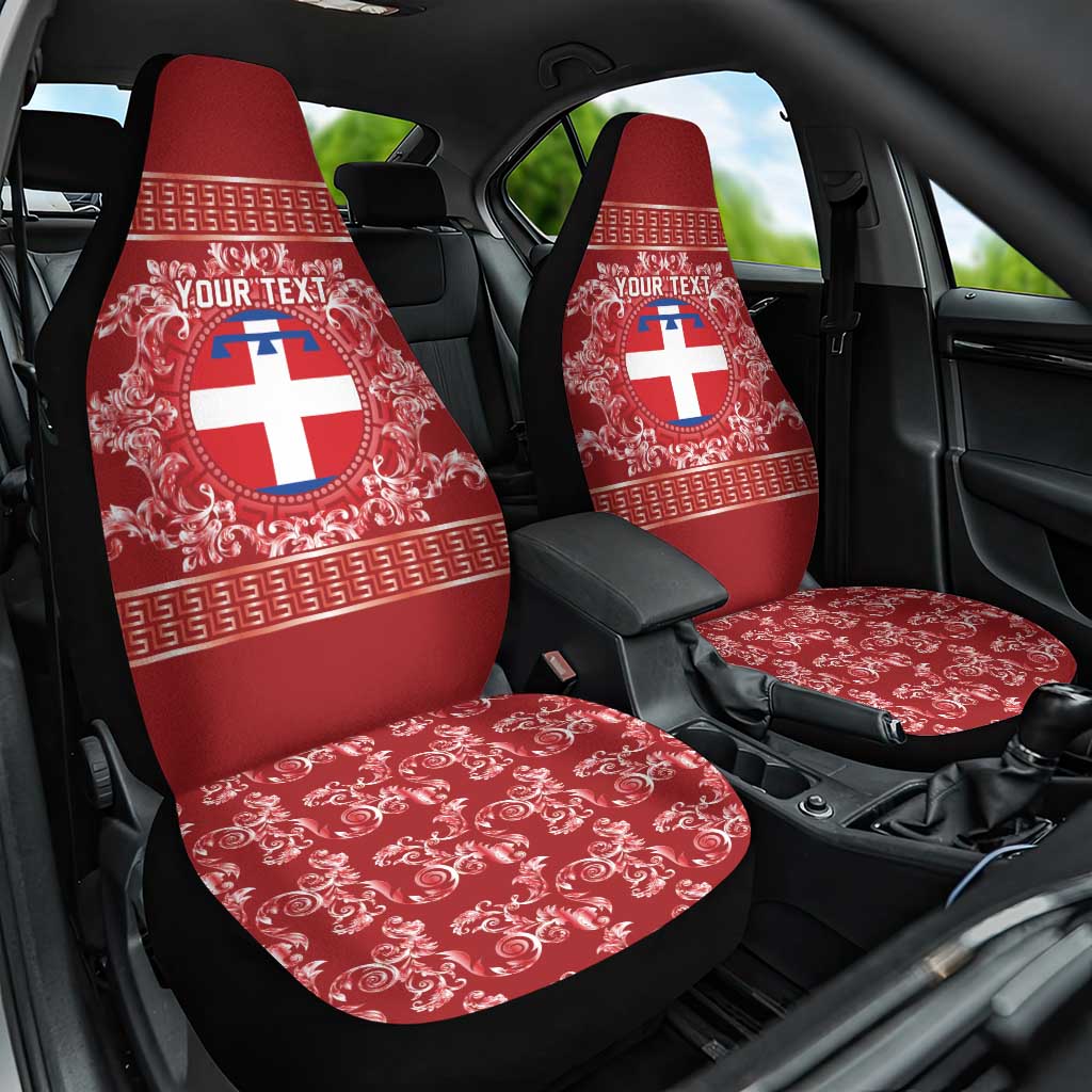 Personalized Italy Piedmont Car Seat Cover Baroque Motif