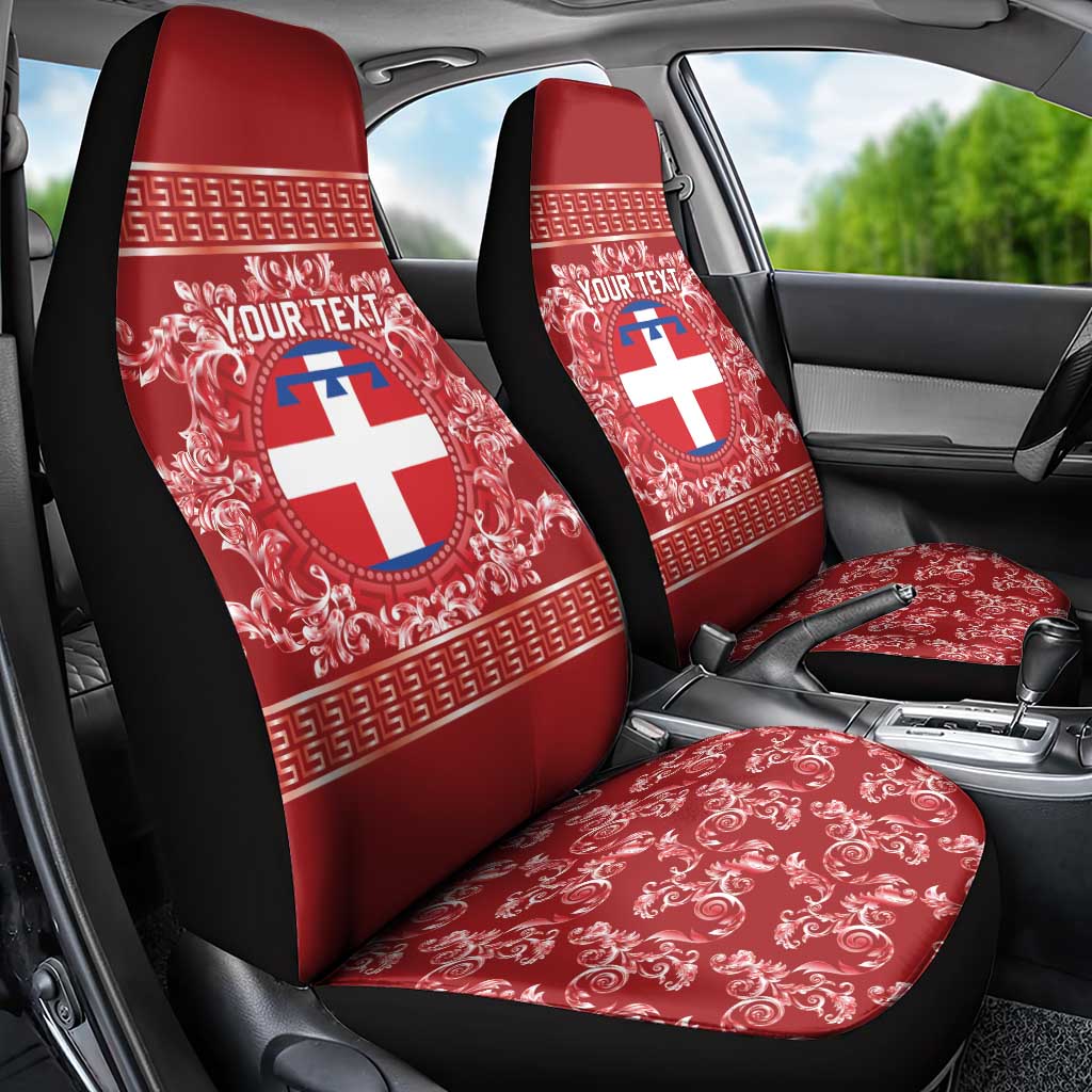 Personalized Italy Piedmont Car Seat Cover Baroque Motif