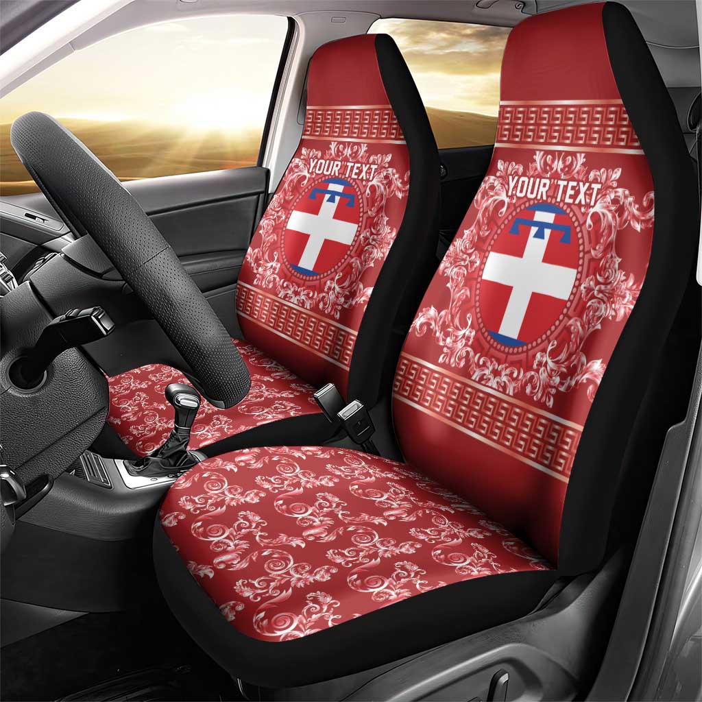 Personalized Italy Piedmont Car Seat Cover Baroque Motif