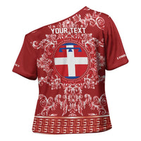 Personalized Italy Piedmont Cross Shoulder Shirt Baroque Motif