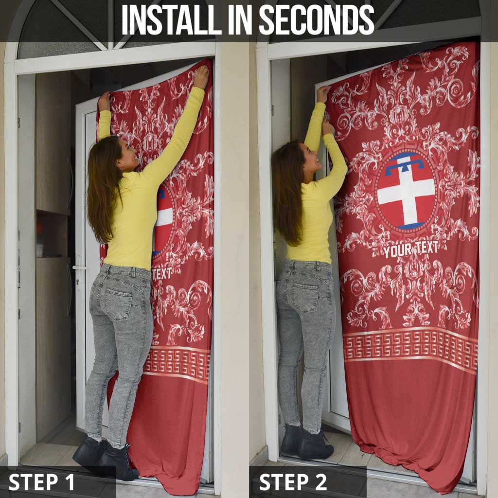 Personalized Italy Piedmont Door Cover Baroque Motif