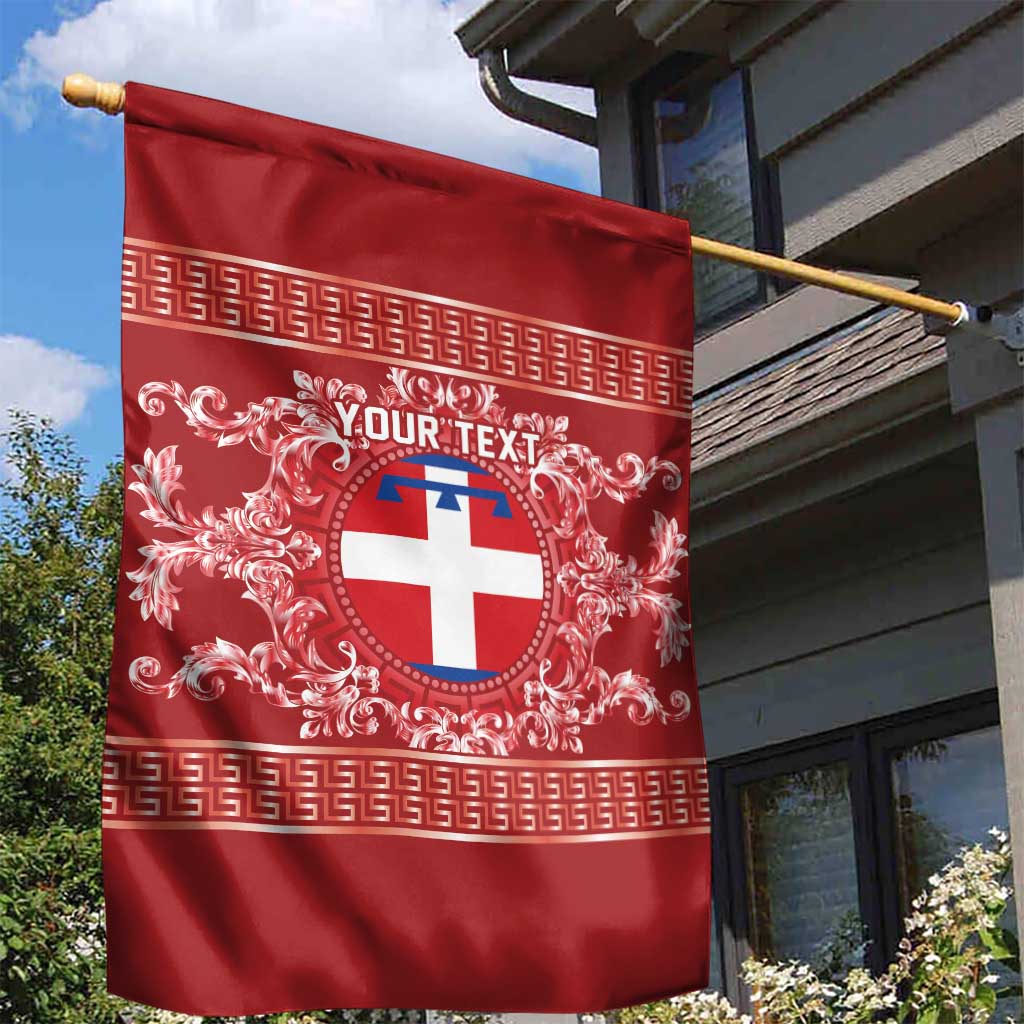 Personalized Italy Piedmont Garden Flag Baroque Motif