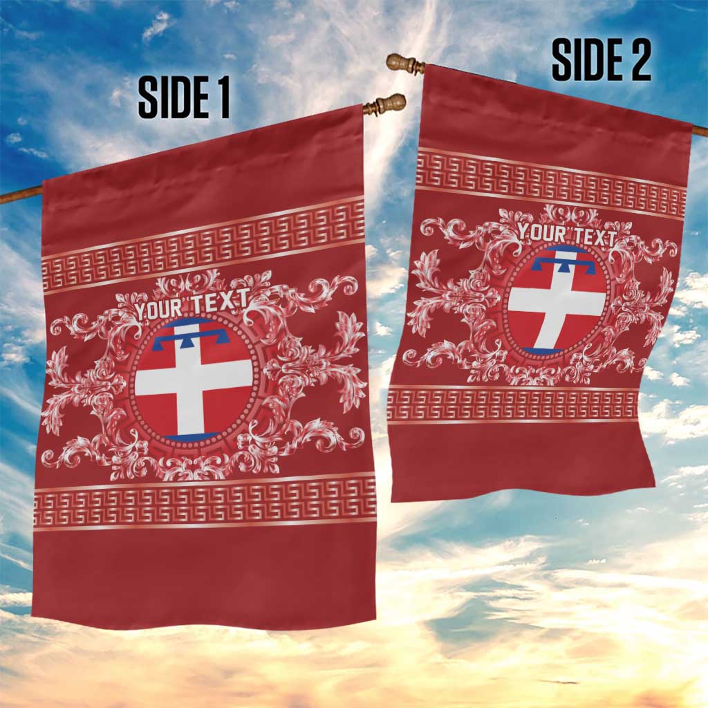 Personalized Italy Piedmont Garden Flag Baroque Motif