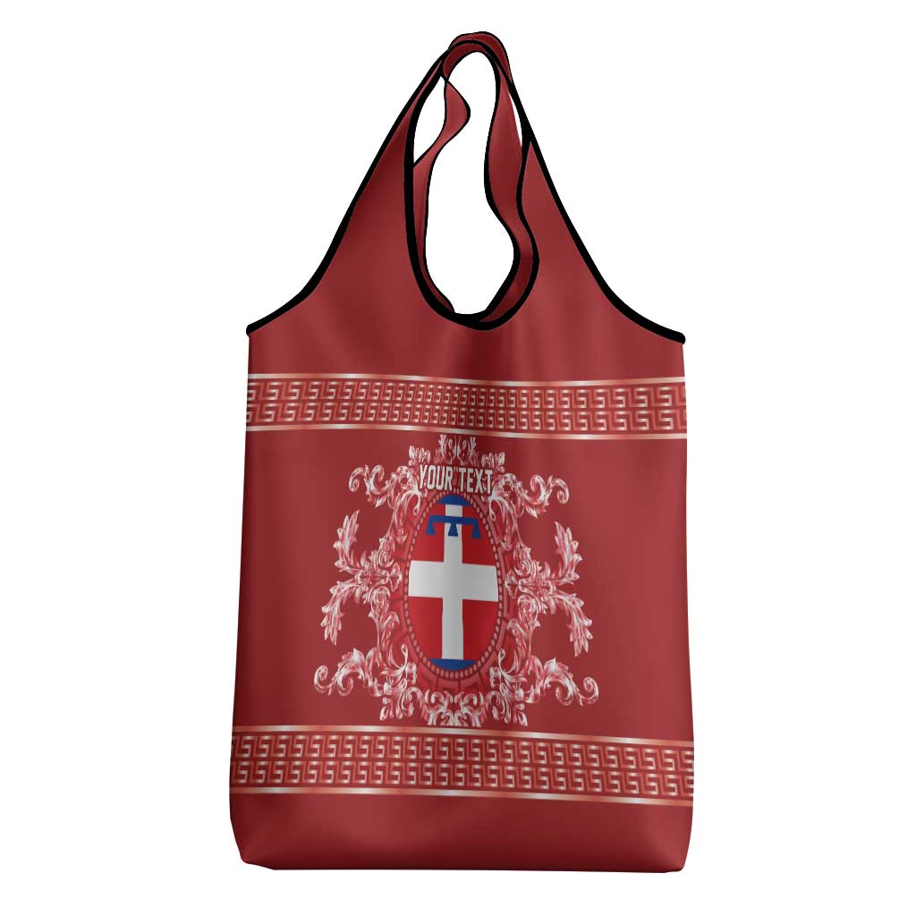 Personalized Italy Piedmont Grocery Bag Baroque Motif