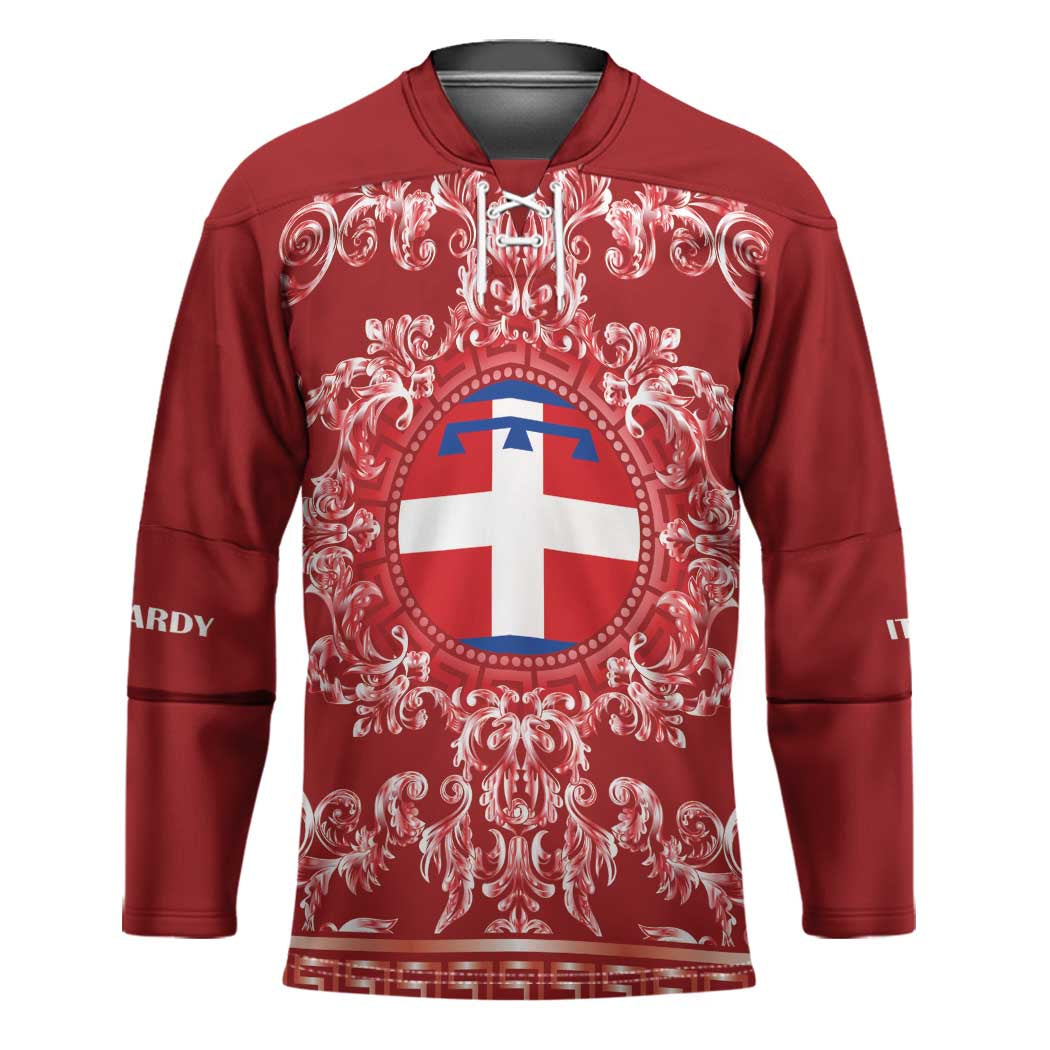 Personalized Italy Piedmont Hockey Jersey Baroque Motif