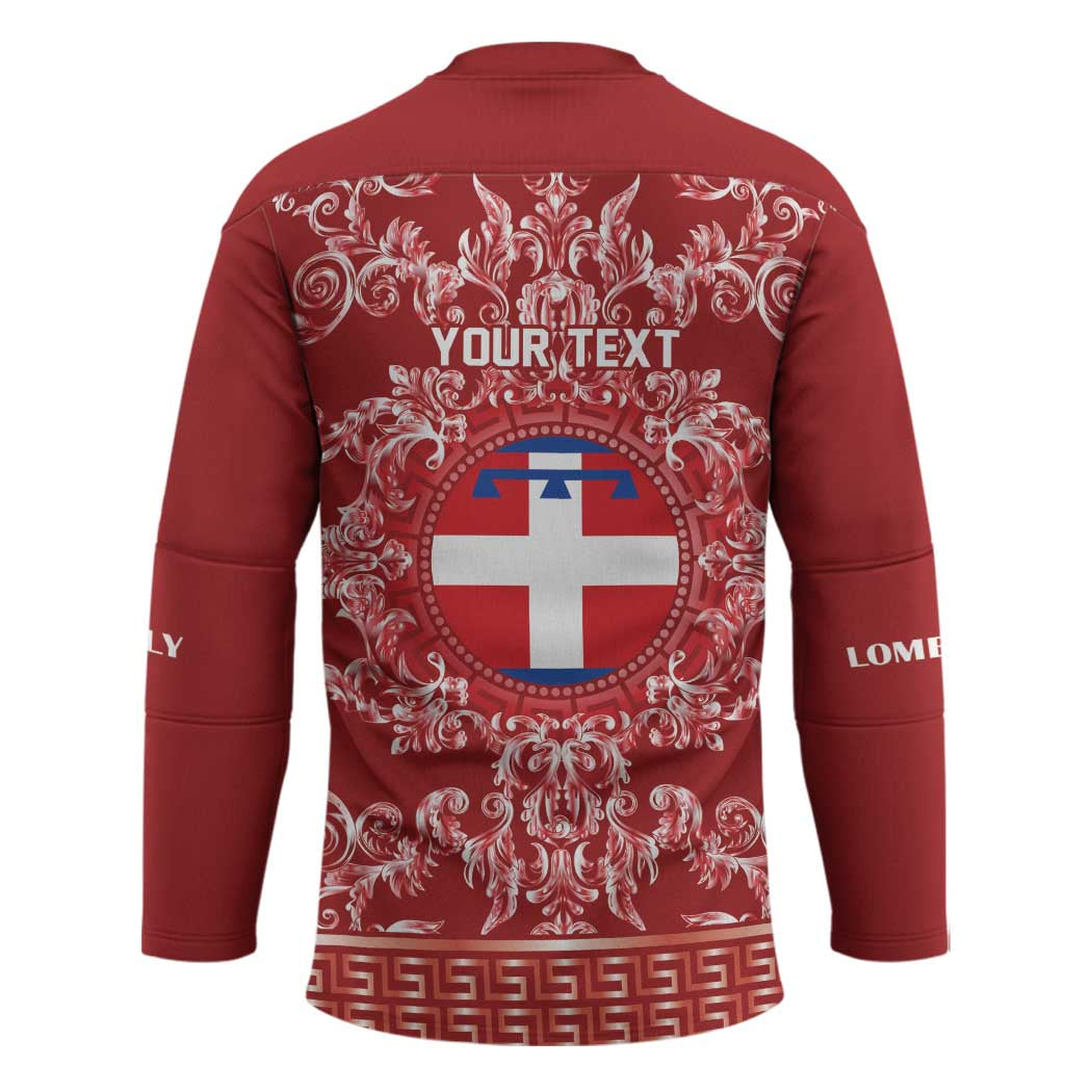 Personalized Italy Piedmont Hockey Jersey Baroque Motif