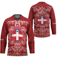 Personalized Italy Piedmont Hockey Jersey Baroque Motif