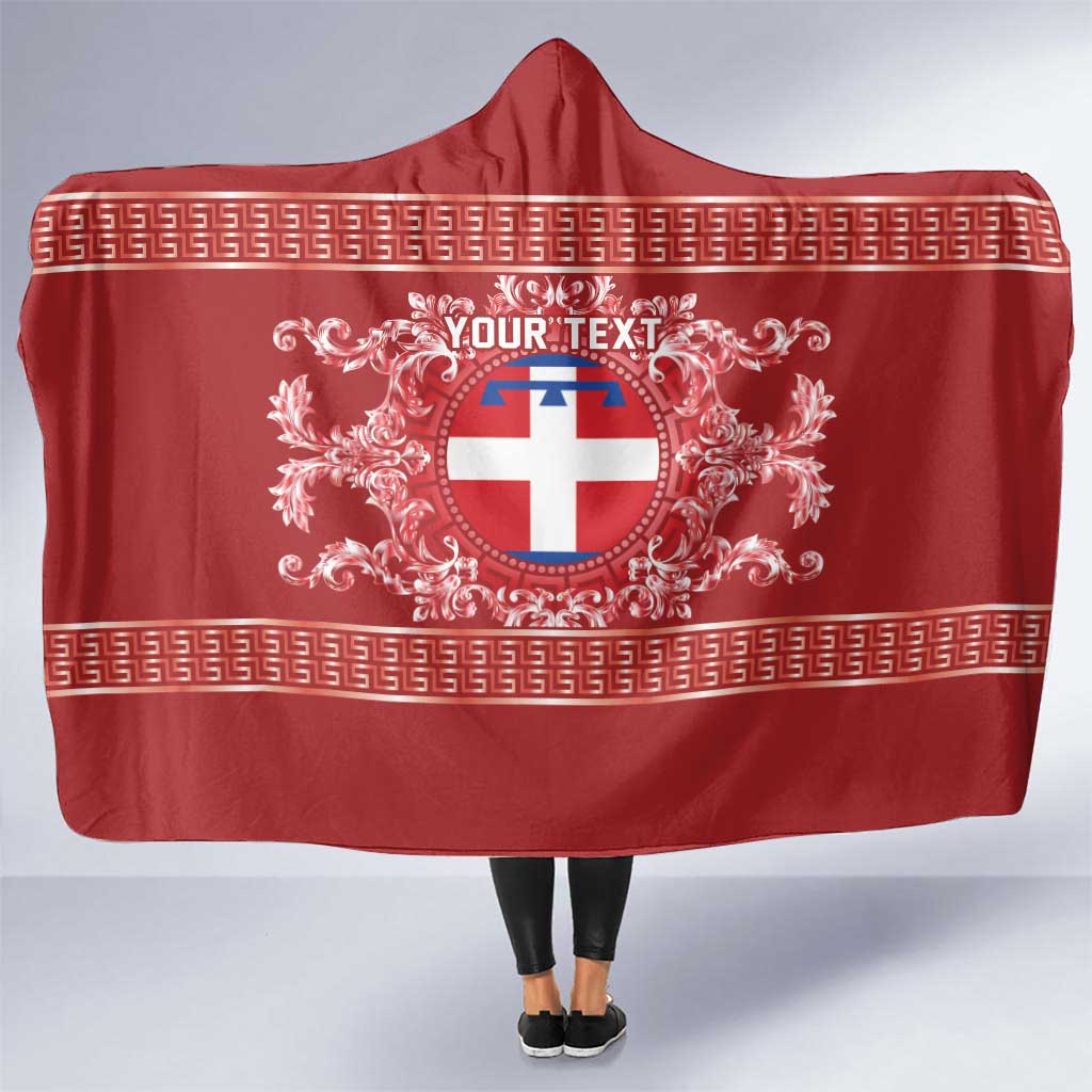 Personalized Italy Piedmont Hooded Blanket Baroque Motif