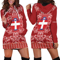 Personalized Italy Piedmont Hoodie Dress Baroque Motif